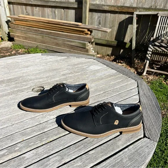 Rye by Hawker Rye Black Oxford Lace Up Dress Shoes 10