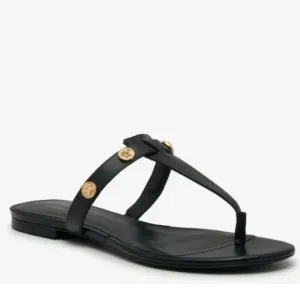 ‼️SALE‼️ Versace Medusa Stud Black Leather Sandals