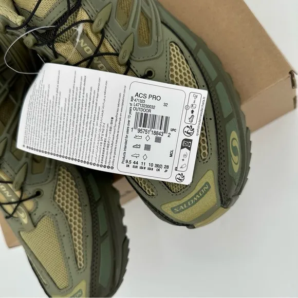 Salomon ACS Pro Sneakers in Deep Lichen Green Size 10