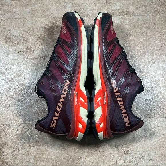 Salomon Mens S-Lab XT-4‎ Bitter Chocolate Fiery Red Running Shoes Sneakers Sz 13