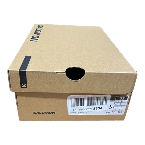 Salomon Shoes Kids 1.5 Black Children Unisex Xa Pro V8 CS WP