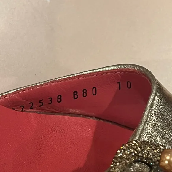 Salvatore Ferragamo Batticuore Bijoux Napa Calf Leather Heels Gold 10 Jeweled