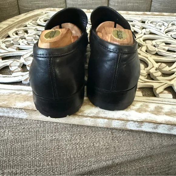 Salvatore Ferragamo Black Leather Loafers Shoes Men’s 7.5