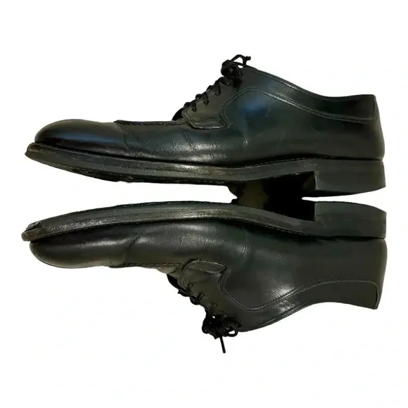 Salvatore Ferragamo Black Split Toe Leather Mens Gommus Sole Shoe Size 8 D