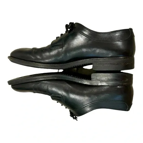Salvatore Ferragamo Black Split Toe Leather Mens Gommus Sole Shoe Size 8 D