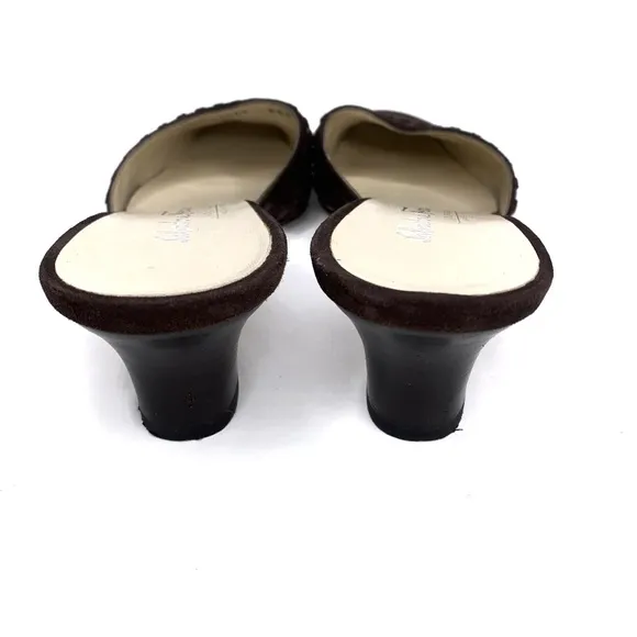 Salvatore Ferragamo Brown Suede Women’s Slip On Shoes