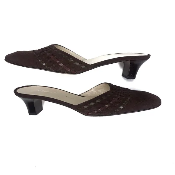 Salvatore Ferragamo Brown Suede Women’s Slip On Shoes