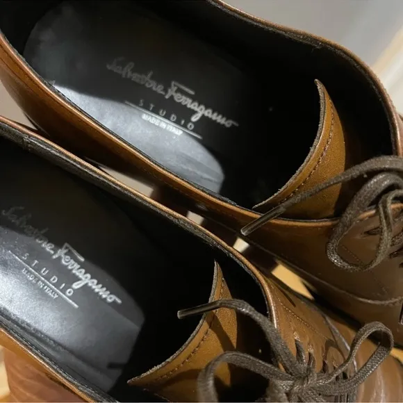 Salvatore Ferragamo Dress Shoes Brown Sz 7.5