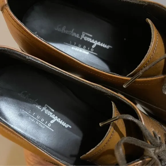 Salvatore Ferragamo Dress Shoes Brown Sz 7.5