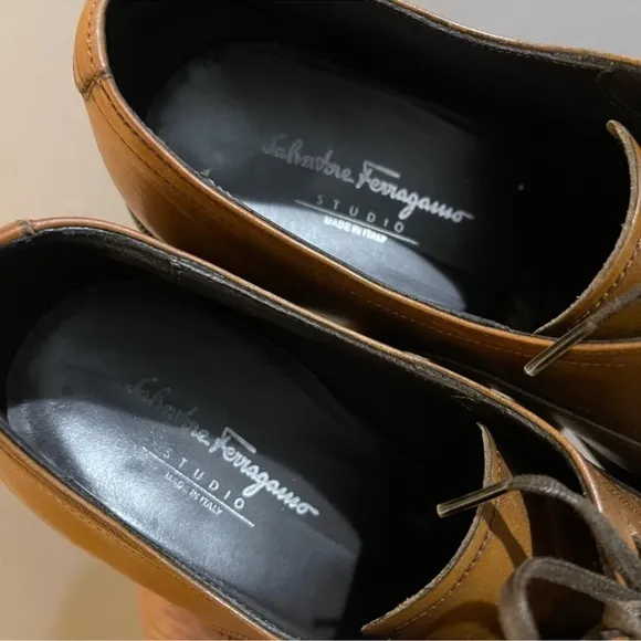 Salvatore Ferragamo Dress Shoes Brown Sz 7.5