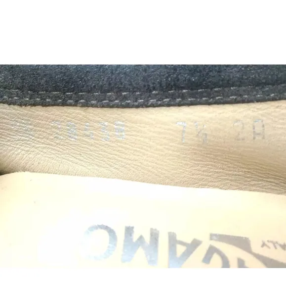 Salvatore Ferragamo Gancini Flats Women's 7.5 2A Shoes Brown Suede