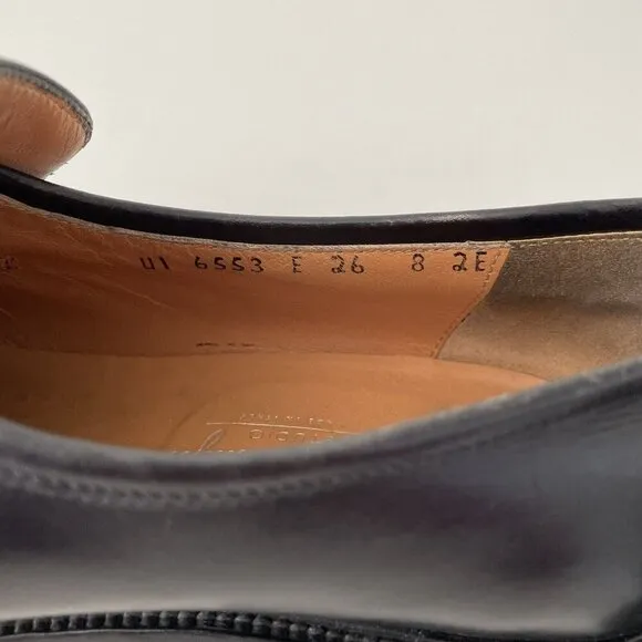 Salvatore Ferragamo Horsebit Loafers Mens Size 8 EE Black Leather Gancini Shoes