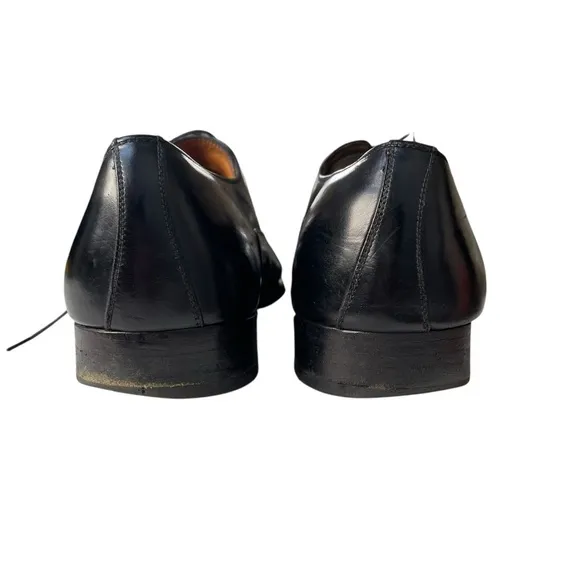 Salvatore Ferragamo Men’s Black Leather Cap Toe Oxford Dress Shoes Size 10.5 D