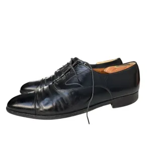Salvatore Ferragamo Men’s Black Leather Cap Toe Oxford Dress Shoes Size 10.5 D