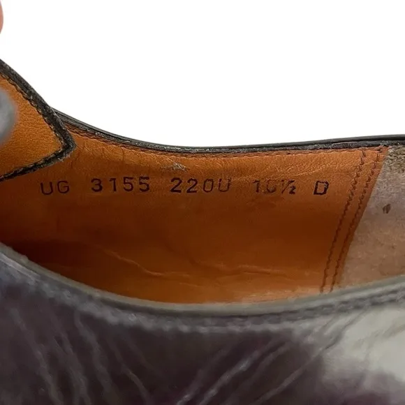 Salvatore Ferragamo Men’s Black Leather Cap Toe Oxford Dress Shoes Size 10.5 D
