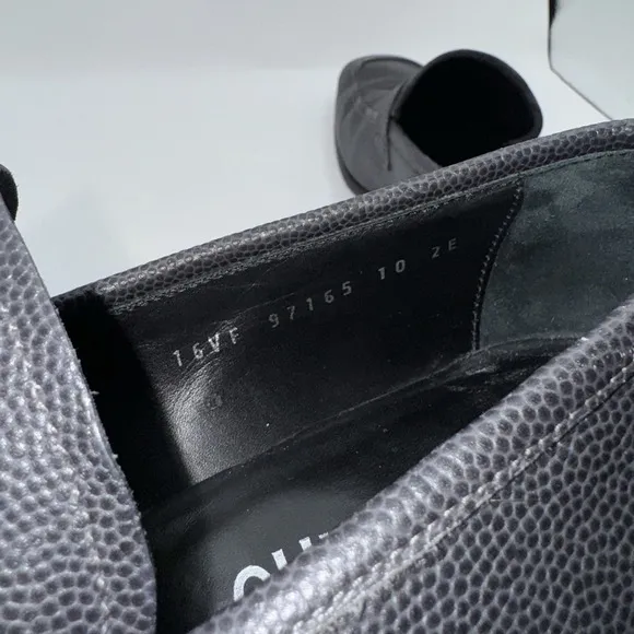 Salvatore Ferragamo Mens Black Leather Shoes‎ 10 EE Side Gancini Buckle Loafers
