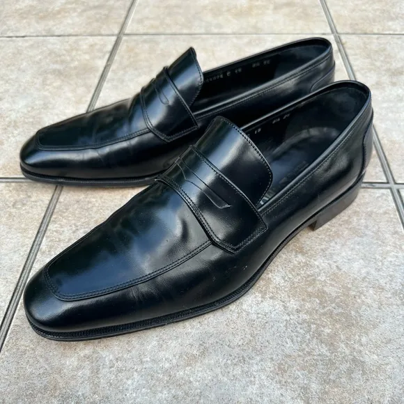 Salvatore Ferragamo Men's Leather Penny Loafers Size 8,5 2 E