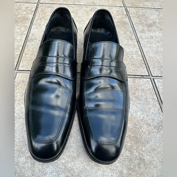 Salvatore Ferragamo Men's Leather Penny Loafers Size 8,5 2 E