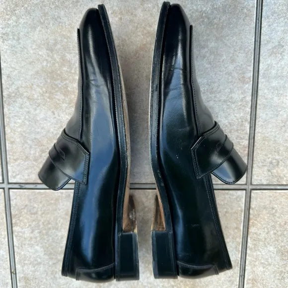 Salvatore Ferragamo Men's Leather Penny Loafers Size 8,5 2 E