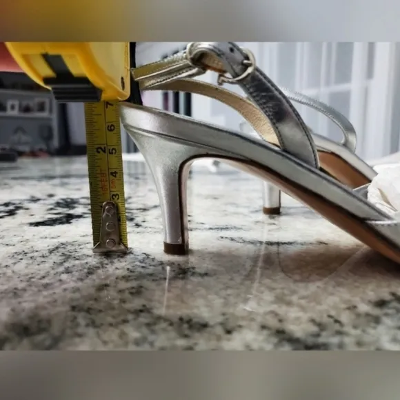 Salvatore Ferragamo Metallic Silver Heels. Preloved Condition!