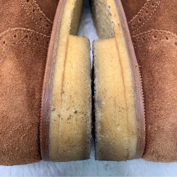 Salvatore Ferragamo Narrow Deauville Italy Smuff Suede Brown Shoes Size 7.5