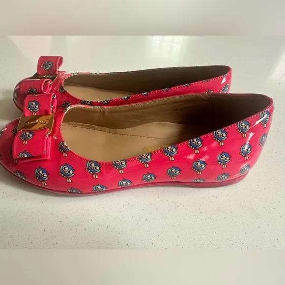 Salvatore Ferragamo Pink Flats with Signature Bow