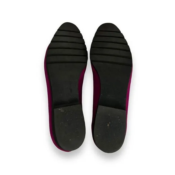 Salvatore Ferragamo Suede Ballet Flats Purple Magenta Size 8