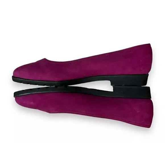 Salvatore Ferragamo Suede Ballet Flats Purple Magenta Size 8