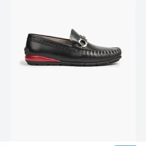 Salvatore Ferragamo Tasby Black Leather Loafers Driving shoes 7.5