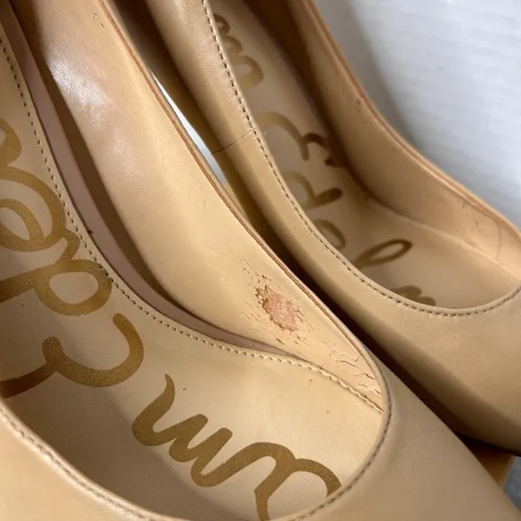 Sam Edelman Danna Nude Stiletto Heels Sz 10N Sml Flaw To Inside Shoe