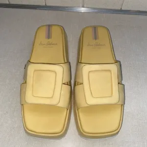 Sam Edelman New York, Wendy Sandals, Slides Yellow, Leather Upper, SZ 37 US 6.5