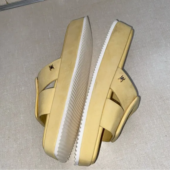 Sam Edelman New York, Wendy Sandals, Slides Yellow, Leather Upper, SZ 37 US 6.5
