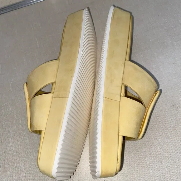 Sam Edelman New York, Wendy Sandals, Slides Yellow, Leather Upper, SZ 37 US 6.5