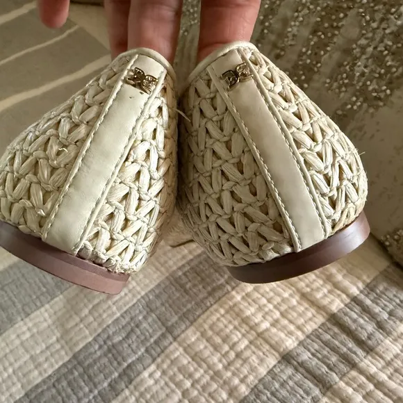 Sam Edelman Wanda woven Raffia flats in Natural