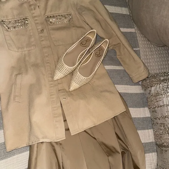Sam Edelman Wanda woven Raffia flats in Natural