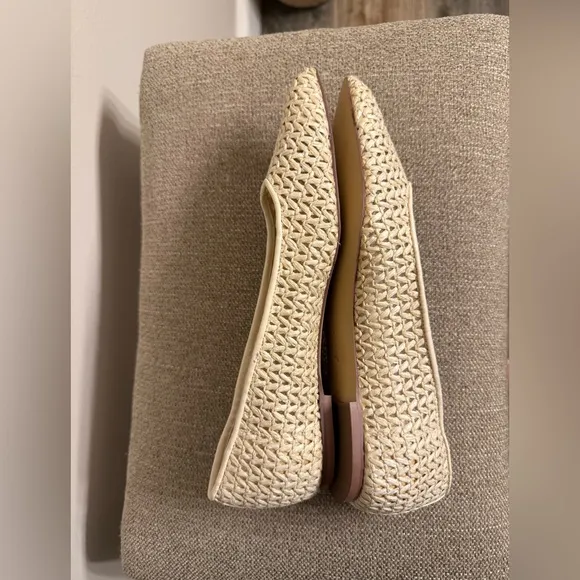 Sam Edelman Wanda woven Raffia flats in Natural