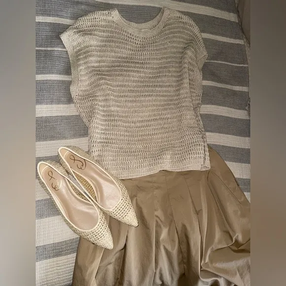 Sam Edelman Wanda woven Raffia flats in Natural