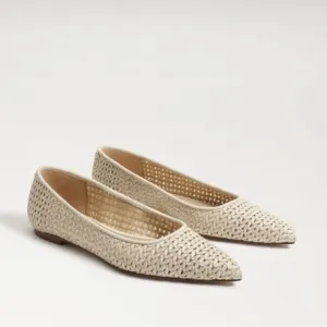 Sam Edelman Wanda woven Raffia flats in Natural