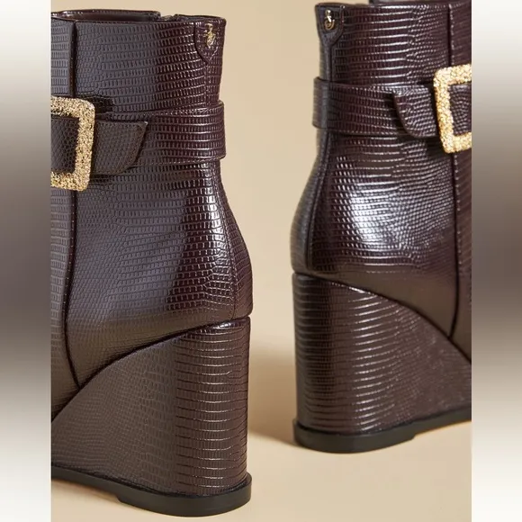 Sam Edelman Weslie Point Toe Wedge Ankle Boots