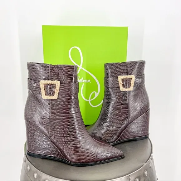 Sam Edelman Weslie Point Toe Wedge Ankle Boots