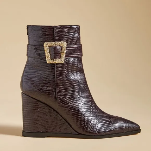 Sam Edelman Weslie Point Toe Wedge Ankle Boots