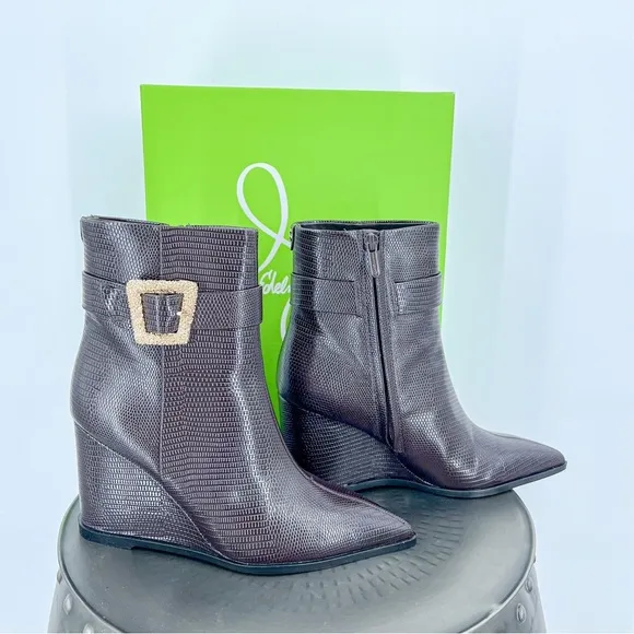 Sam Edelman Weslie Point Toe Wedge Ankle Boots