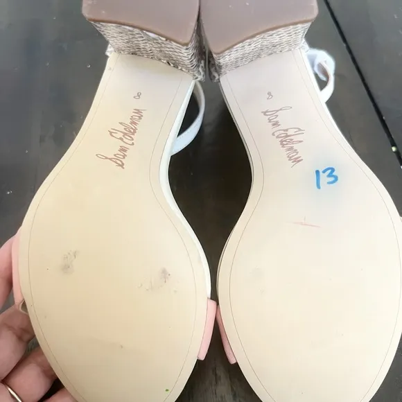 Sam Edelman Women's Cream and Pink Heels