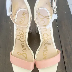 Sam Edelman Women's Cream and Pink Heels