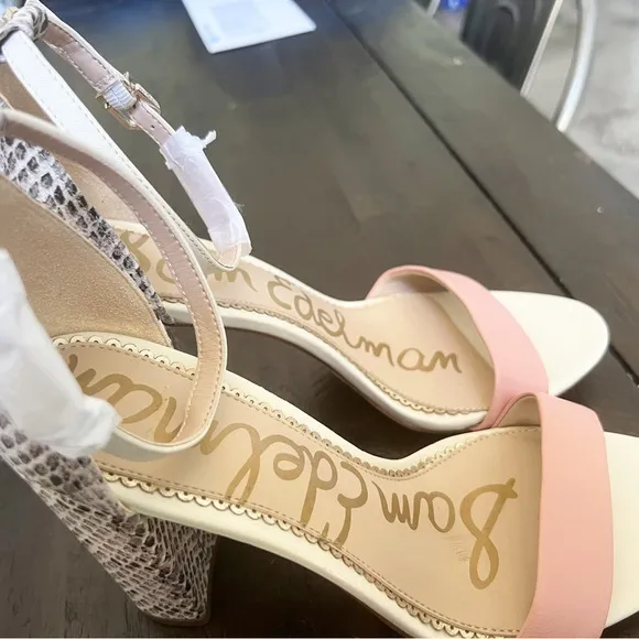 Sam Edelman Women's Cream and Pink Heels