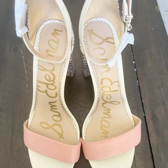 Sam Edelman Women's Cream and Pink Heels