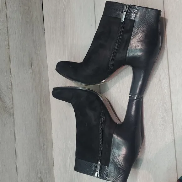 Sam Edelman Womens Shay Suede Heels Boots shoes sz 8M