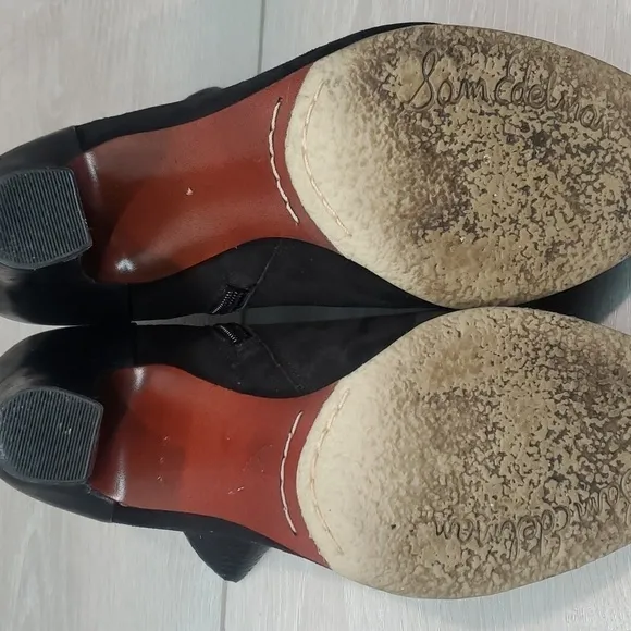 Sam Edelman Womens Shay Suede Heels Boots shoes sz 8M