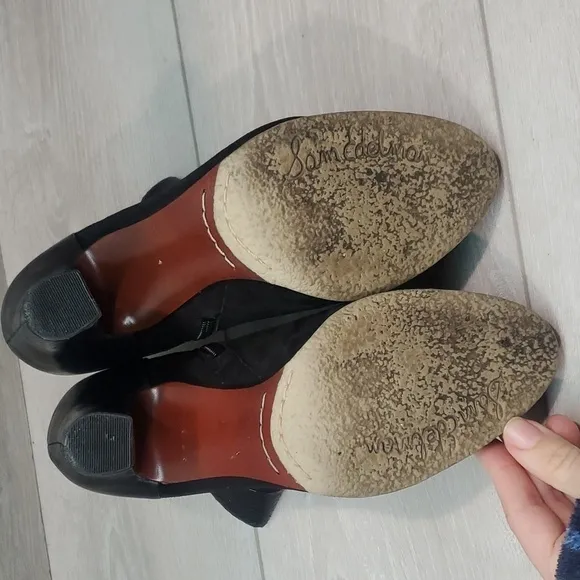 Sam Edelman Womens Shay Suede Heels Boots shoes sz 8M