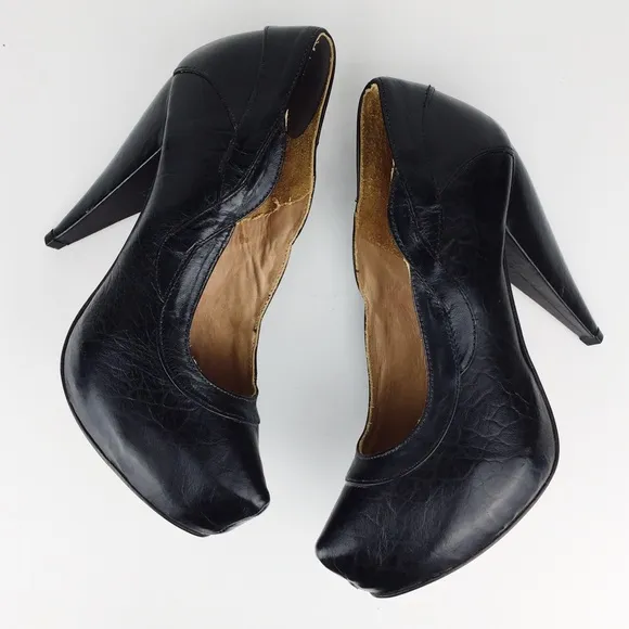 Samanta Leather Platform Heels